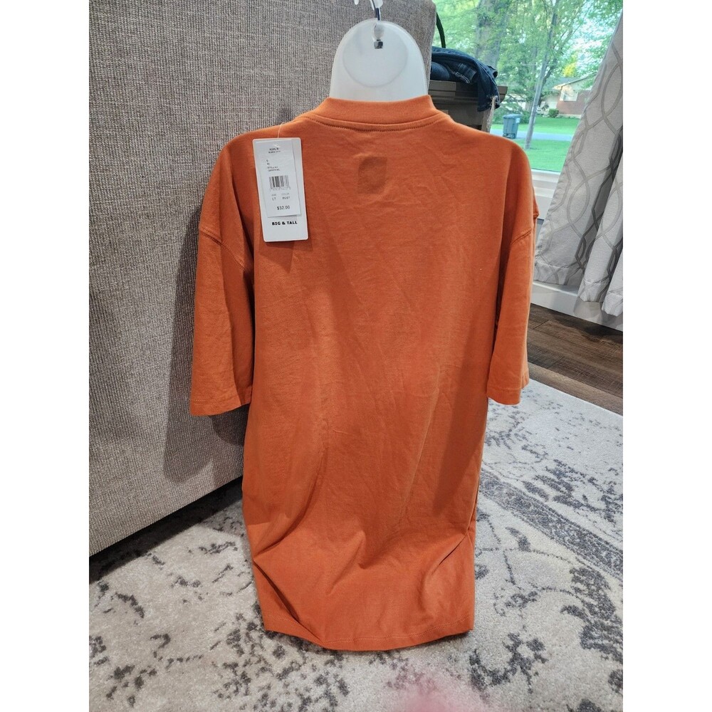 NEW Quiksilver Big & Tall Mens Active Pocket Tee LT Large Tall RUST Orange - Picture 2 of 6